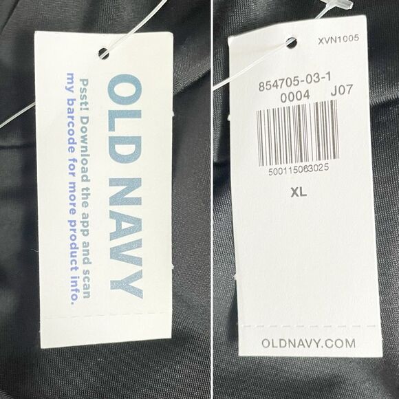 NWT Old Navy Black One Piece Swimsuit Size XL Minimal Scoop Neck Bathing Suit - Picture 9 of 12
